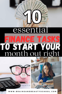 beginning of the month finance tasks